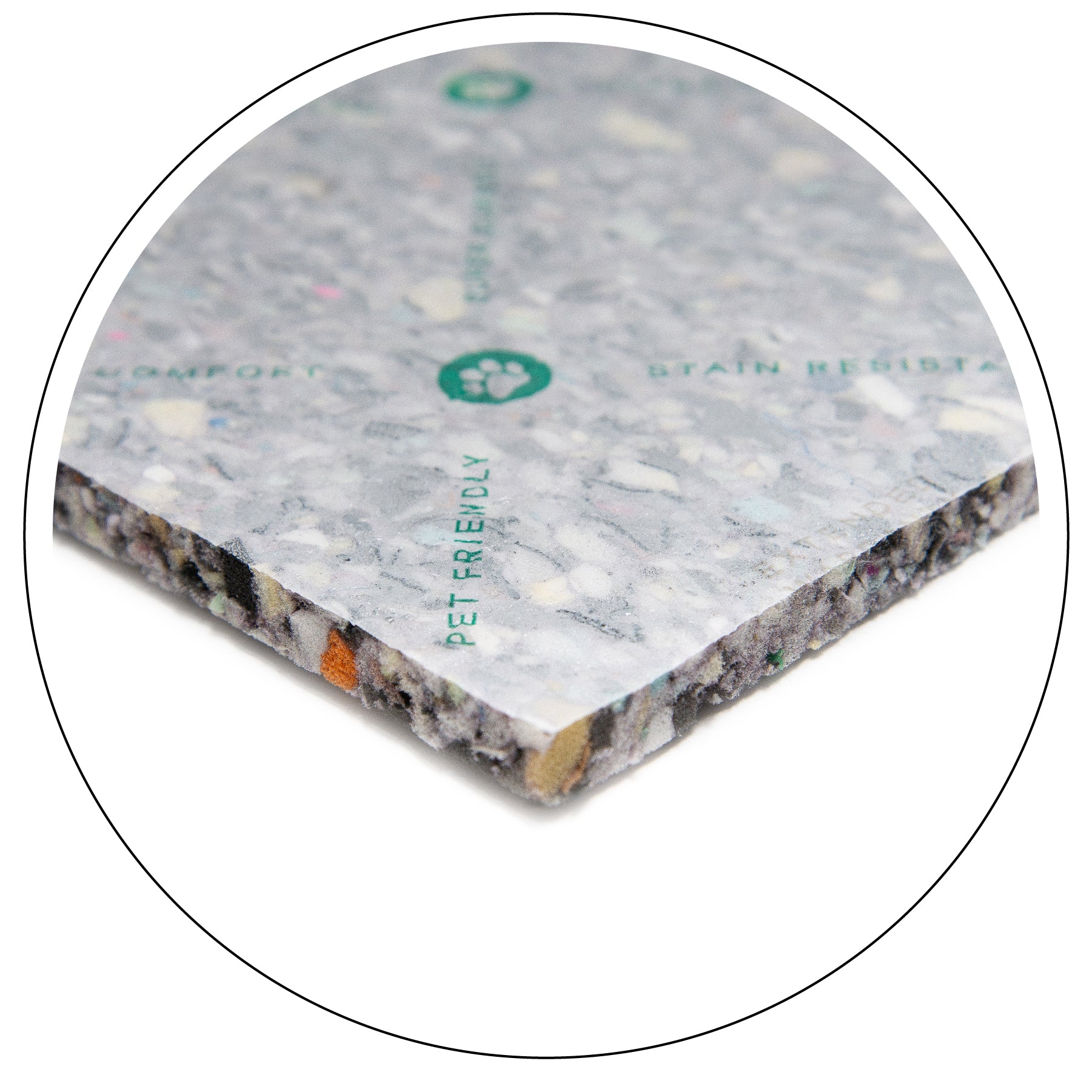 GOOD carpet cushion corner sample